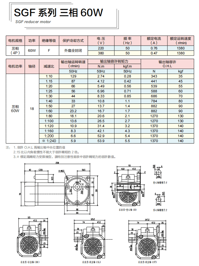 60W士元微型直交軸減速電機2022版樣本