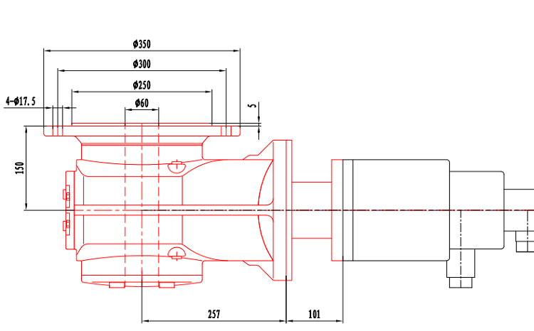 KAF87減速機 直交軸空心減速機 配伺服電機圖紙